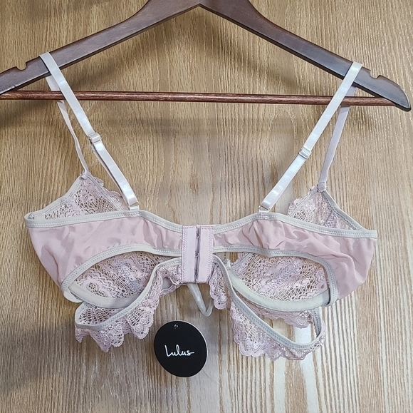 Lulu's Riawna Dusty Pink Sheer Lace Bralette - Picture 9 of 10